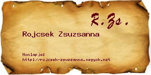 Rojcsek Zsuzsanna névjegykártya