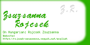 zsuzsanna rojcsek business card